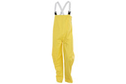 Hydroblast Series Rain Gear .28mm PVC / Nylon / PVC Rain Pants Bib Pants with Elastic Suspenders Hook and Loop Ankle Closures