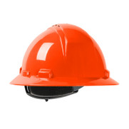 Kilimanjaro™ Vented, Full Brim Hard Hat with HDPE Shell, 4-Point Textile Suspension and Wheel Ratchet Adjustment, Orange (S280HP641RV03)