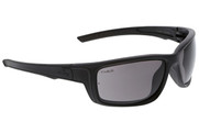 Tier1 Tactical Safety Glasses with Gray Lens MAX6® Superior Anti-Fog Lens Coating Matt Black Frame and Temple Color