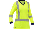 Bisley® Women's Class 3 X-Back Women's Long Sleeve Shirt, Lime (S313W6118XY)