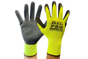 Big Paw Hi-Vis Latex Dipped Gloves, Crinkle Finish (S3000)