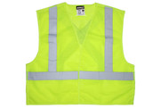 Safety Vest, X-Back, Class 2, Mesh, Breakaway, Lime, Velcro Front (SXCL2ML)