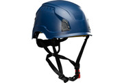 Traverse™ Vented Industrial Climbing Helmet, ABS Shell, EPS Foam Impact Liner, Wheel Ratchet Adjustment and 4-Point Chin Strap, Navy Blue (S280HP1490RV08)