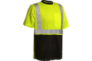 Reflective Apparel™ Class 2 UPF 35 Short Sleeve Shirt, Moisture Wicking, Lime with Black Bottom (S102STLB)