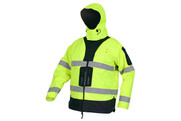 UltraTech™ Polyester with breathable PU coating, Class 3, Jacket w/attached adjustable storm fit hood, weather sealed zippers on front and pockets. Zippered mesh underarm air vents and inner neoprene storm cuffs. Fluorescent lime/black (SUT38JH) UltraTech™ Polyester with breathable PU coating, Class 3, Jacket w/attached adjustable storm fit hood, weather sealed zippers on front and pockets. Zippered mesh underarm air vents and inner neoprene storm cuffs. Fluorescent lime/black (SUT38JH)