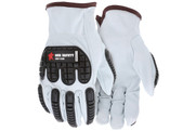 Leather Palm Glove with TPR Back of Hand, Goatskin Leather (SGL36136) Leather Palm Glove with TPR Back of Hand, Goatskin Leather (SGL36136)