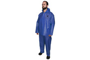 Navigator .25mm Jacket with Attached Hood, Snap Front, Blu (S563JH)