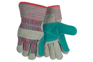 Leather Palm Glove with Jointed Double Leather Palm, 2.5" Cuff (SGL1211J)