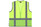 Safety Vest, Class 2, Mesh, Zipper Front, Lower Black Bottom (SCL2MLSZ)