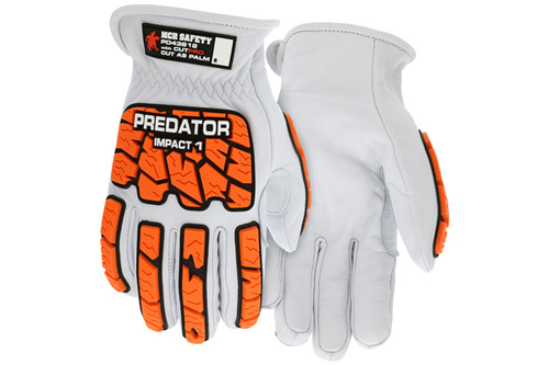 Predator® Mechanics Gloves Goatskin Leather Drivers Work Gloves, Tire Tread TPR on Back, Kevlar® Cut Resistant Liner A9 (SGMTPD43612) Predator® Mechanics Gloves Goatskin Leather Drivers Work Gloves, Tire Tread TPR on Back, Kevlar® Cut Resistant Liner A9 (SGMTPD43612)