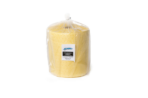 Hazmat Fine Fiber Absorbent Roll, Absorbs 25.2 gallons, 15"x150' Roll (A15X150YFMFH-1) packaging