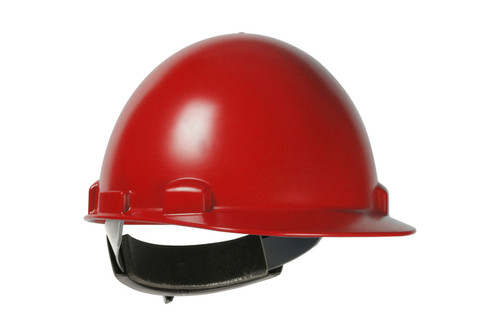 Stromboli™ Cap Style Smooth Dome Hard Hat with ABS/Polycarbonate Shell, 4-Point Textile Suspension and Wheel-Ratchet Adjustment, Red (S280HP841R15)
