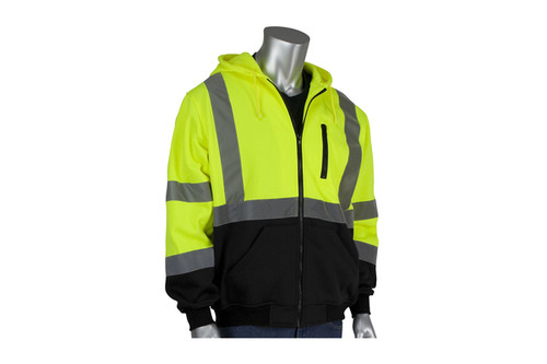 Full Zip Hooded Sweatshirt, Class 3, Lime (S3231370BLY)