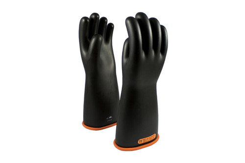 NOVAX® Class 4 Rubber Insulating Glove with Straight Cuff - 16", Black