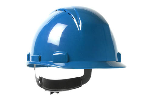 Logan™ Short Brim, Vented, Cap Style Hard Hat with HDPE Shell, 4-Point Textile Suspension and Wheel Ratchet Adjustment, Sky Blue (S280HP1141RSPV07)