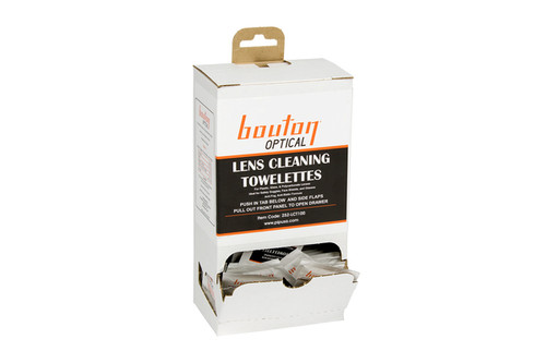 Bouton® Optical Lens Cleaning Towelette Dispenser, 1000 wipes per case (S252LCT100)