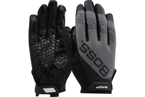 Boss® Synthetic Microfiber Palm with Silicone Grip and Mesh Fabric Back