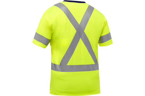 Bisley® Class 3 X-Back Short Sleeve Shirt, Lime (S313M1118XY)