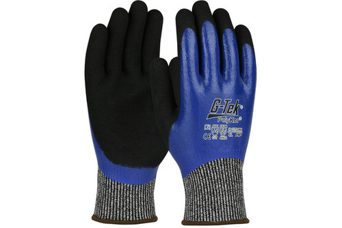 G-Tek® PolyKor® Seamless Knit PolyKor™ Blended Glove with Double-Dipped Nitrile Coated Microsurface Grip on Full Hand