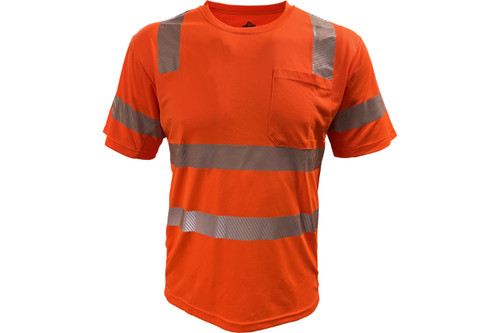 Reflective Apparel™ Class 3 EcoChill Short Sleeve Shirt with Coolmax® Technology and UPF 50+ Sun Protection, Orange (S104CMPSOR)