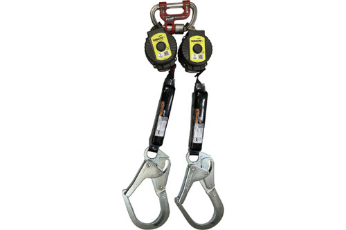 Miller® TurboLite™+ Twin Personal Fall Limiter with G2 Twin Connector and Steel Locking Rebar Hook (SMTLOHW222)