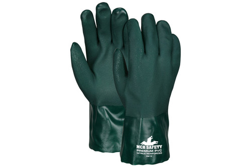 Premium Double Dip PVC, Jersey Lined, Nitrile Reinforced, 12" Length (SGSS6412)