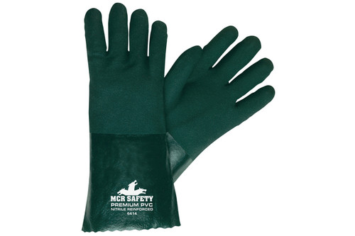 Premium Double Dip PVC, Jersey Lined, Nitrile Reinforced, 14" Length (SGSS6414)