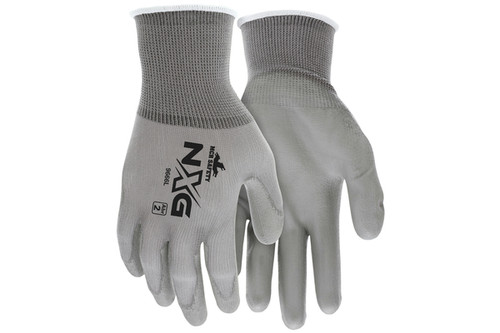 13 Gauge Gray Nylon Shell, Gray PU Palm & Fingers (SGSS9666)
