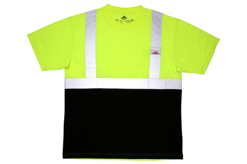 T-shirt, Class 2, Short Sleeves, Birdseye Mesh, Black Bottom (SCSTSCL2MSL)