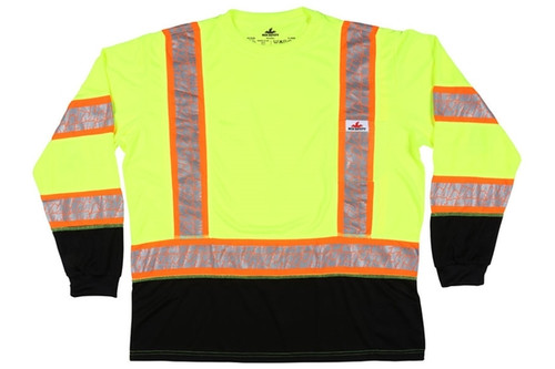 Class 3 Long Sleeve T-shirt, Birdseye Moisture Wicking Material, Lime (SFFLTC3SL) Class 3 Long Sleeve T-shirt, Birdseye Moisture Wicking Material, Lime (SFFLTC3SL)