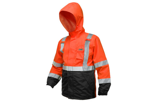 Luminator™, Breathable Polyester/PU Jacket, Fluor Orange/Black, Class 3 (S591SJH) Luminator™, Breathable Polyester/PU Jacket, Fluor Orange/Black, Class 3 (S591SJH)
