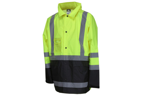 Luminator™ Class 3 Jacket with Snap Front, Detachable Hideaway Hood with Drawstring (SC508SJ) Luminator™ Class 3 Jacket with Snap Front, Detachable Hideaway Hood with Drawstring (SC508SJ)