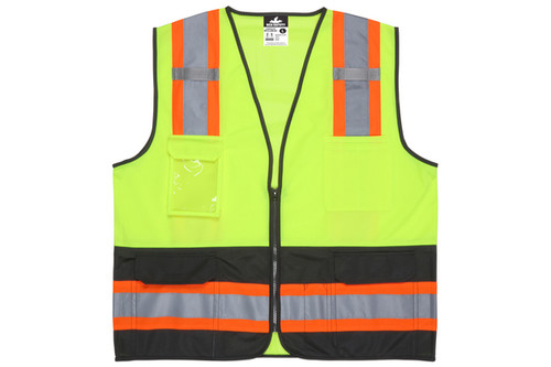 Safety Vest Class 2, 4" Stripes, Solid Front, Mesh Back, Lime (SWCCL2MLSZ) Safety Vest Class 2, 4" Stripes, Solid Front, Mesh Back, Lime (SWCCL2MLSZ)