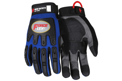 Forceflex® Mechanics Gloves Reinforced Rough Grip Palm Pad Mesh back with TPR metacarpal protection (SGMTB100) MCR B100