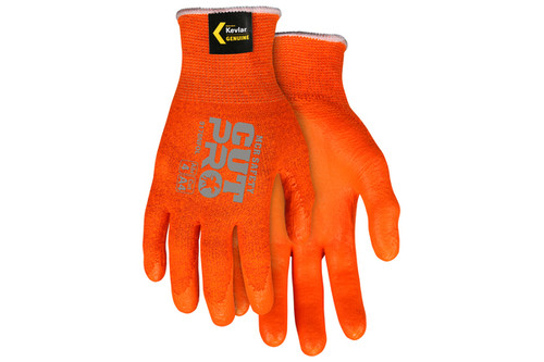 Cut Pro® 13 Gauge Orange Kevlar® Nitrile foam coated palm, ANSI Cut Level A4 (SGSS9178NFO) MCR 9178NFO Cut Pro® 13 Gauge Orange Kevlar® Nitrile foam coated palm, ANSI Cut Level A4 (SGSS9178NFO) MCR 9178NFO