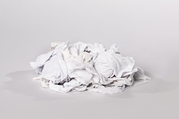 Recycled White Sheeting Rags - Prewashed