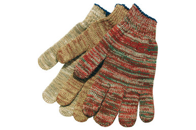 Heavy Weight String Knit Gloves, 7 gauge, Recycled Cotton/Poly
