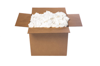 Standard White T-Shirt Rags - 50 lb box S-18731 - Uline