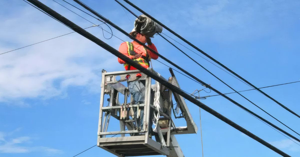 How an Aerial Cable Lasher Secures Fiber to Messenger Wire