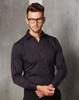 M7132 - Men's Dobby Stripe Long Sleeve Shirt