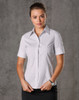 M8200S - Women's Ticking Stripe Short Sleeve Shirt