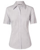 M8200S - Women's Ticking Stripe Short Sleeve Shirt