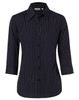 M8223 - Women's Pin Stripe 3/4 Sleeve Shirt