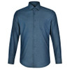 M7400L - Mens Ascot L/S Dot Jacquard Stretch Shirt - Ocean Blue