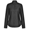 Black - M8400L Ladies Ascot Dot Jacquard Long Sleeve Stretch Shirt - Winning Spirit