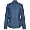 Ocean Blue - M8400L Ladies Ascot Dot Jacquard Long Sleeve Stretch Shirt - Winning Spirit