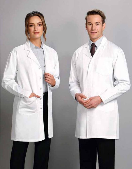 M7632 - Unisex Long Sleeve Lab Coat