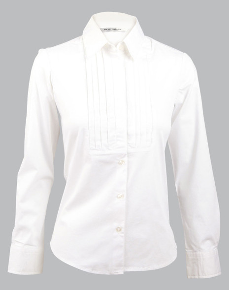 M8192 - Women's Stretch Tuck Front Long Sleeve Shirt