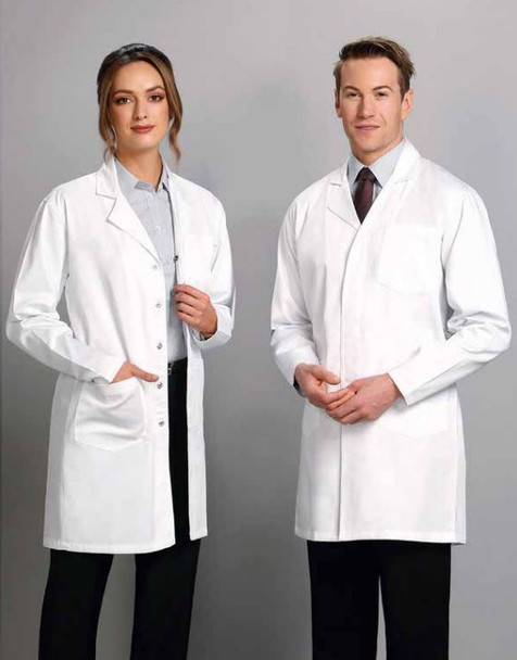 M7632 - Unisex Long Sleeve Lab Coat