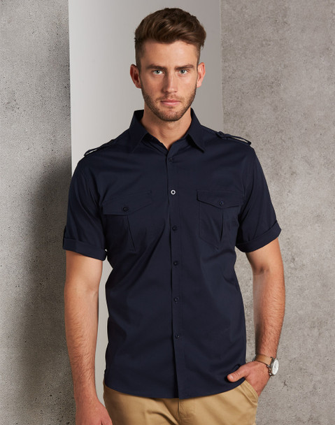 M7911 - Men's Short Sleeve Military Shirt